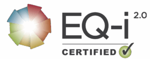 Logótipo EQ-i 2.0 Certified, certificação internacional de avaliação de inteligência emocional utilizada em desenvolvimento pessoal e liderança.